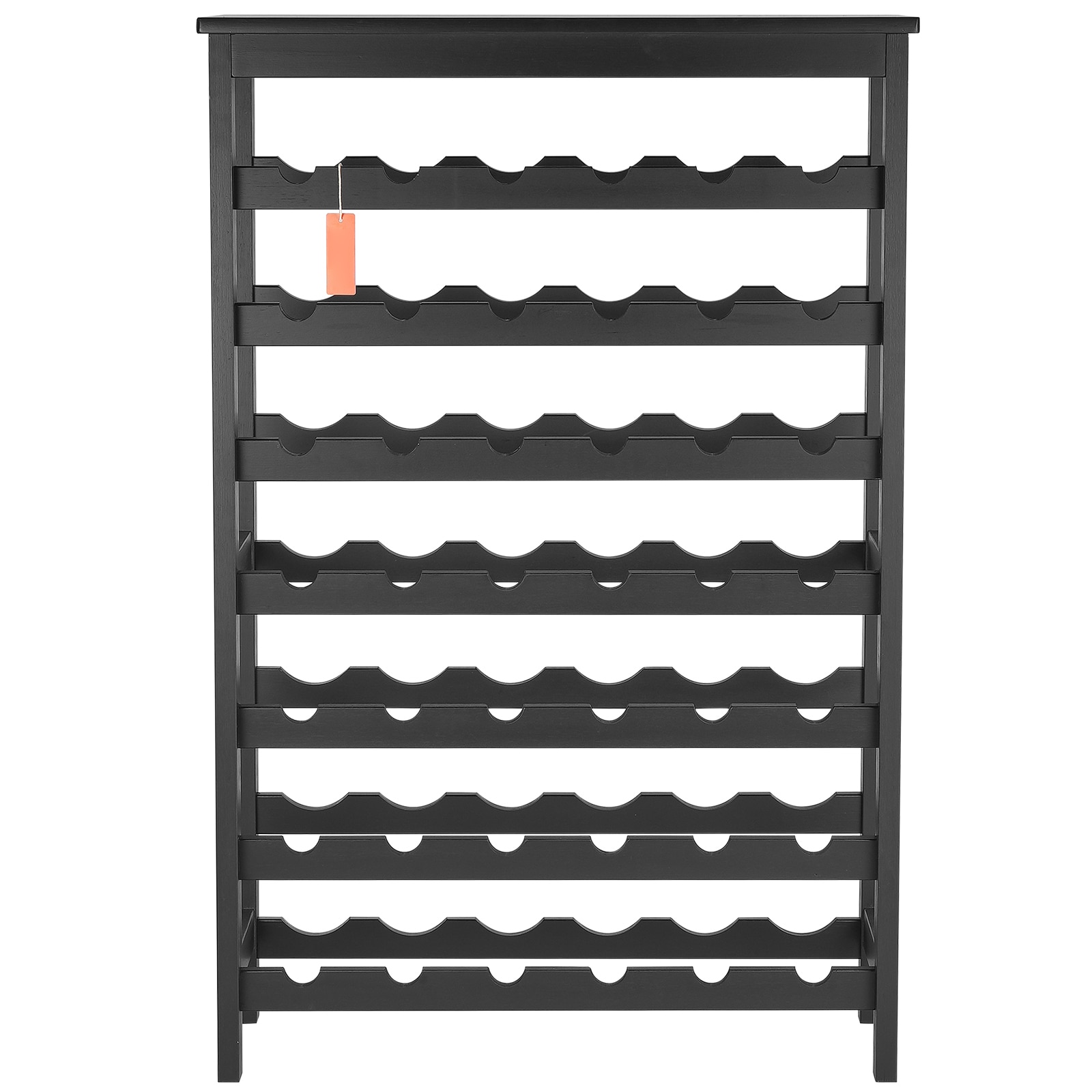 42 Bottle 7-Tier Modular Wine Rack Bamboo Wood Display Shelf With TableTop_voghion.com